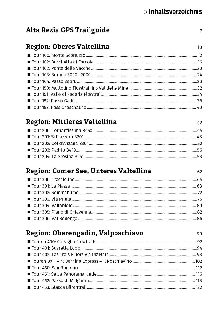 inhaltsverzeichnis alta rezia